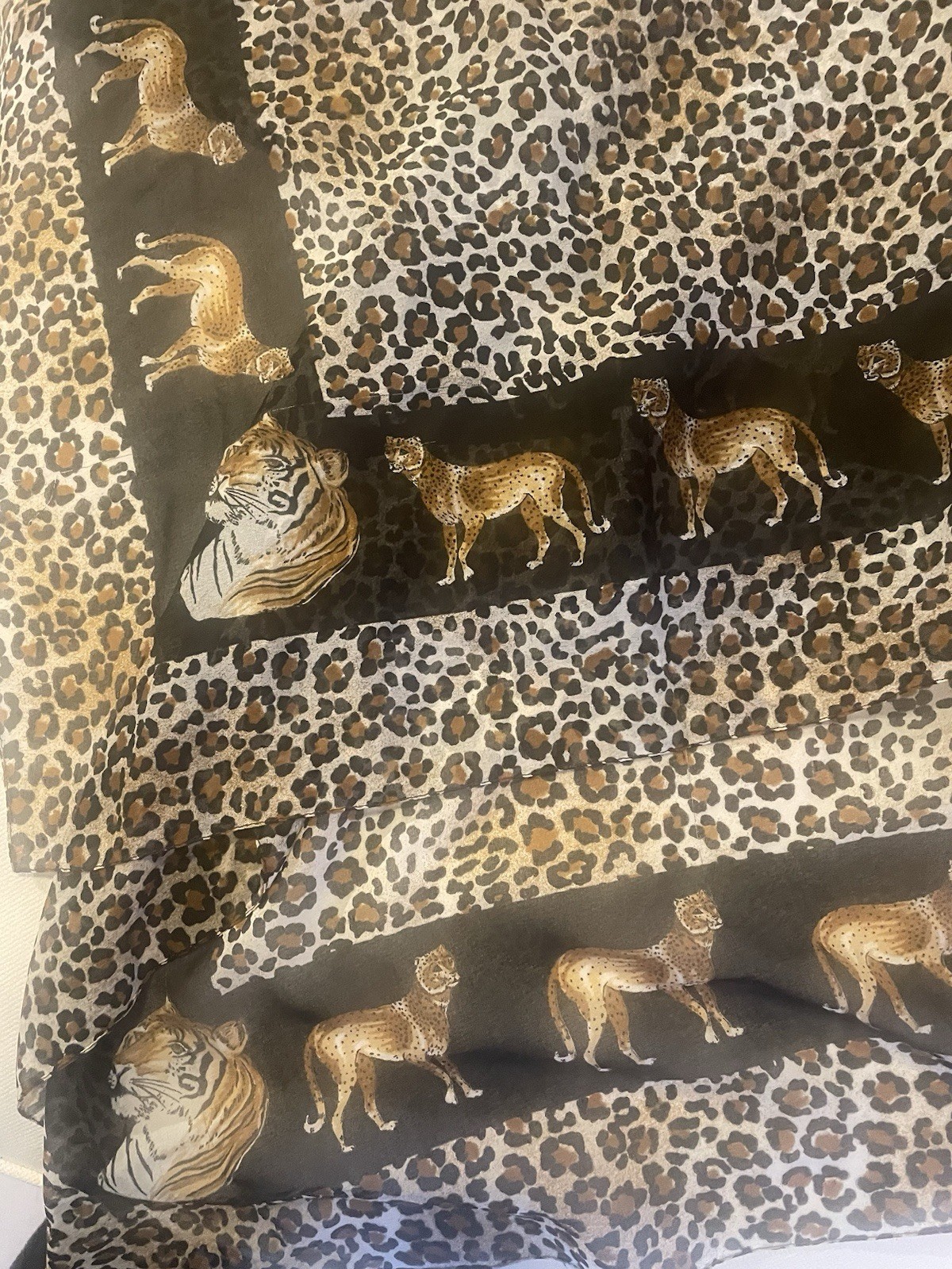 Cheetah/Leopard Print Scarf Sheer Scarf Large 62x 45 inches