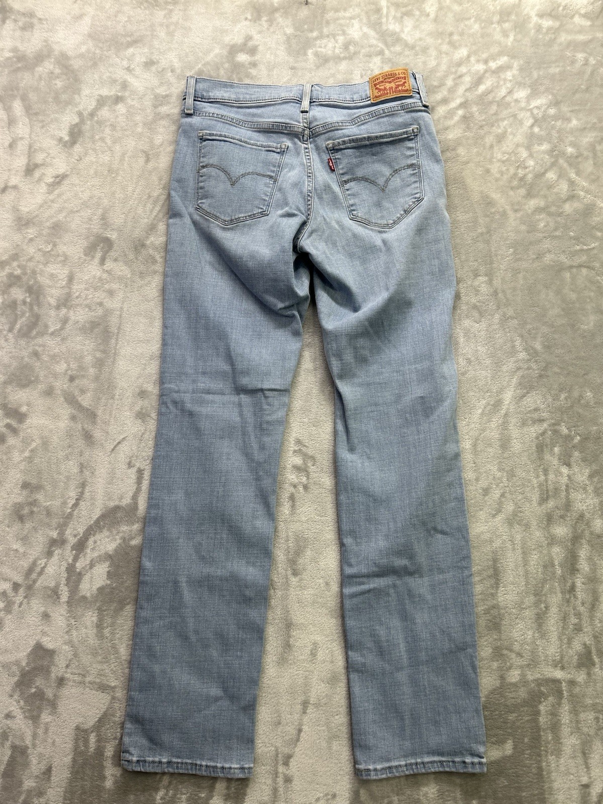 Levis 314 Shaping Straight Jeans Womens Sz 29 Blue Stretch Mid Rise Western