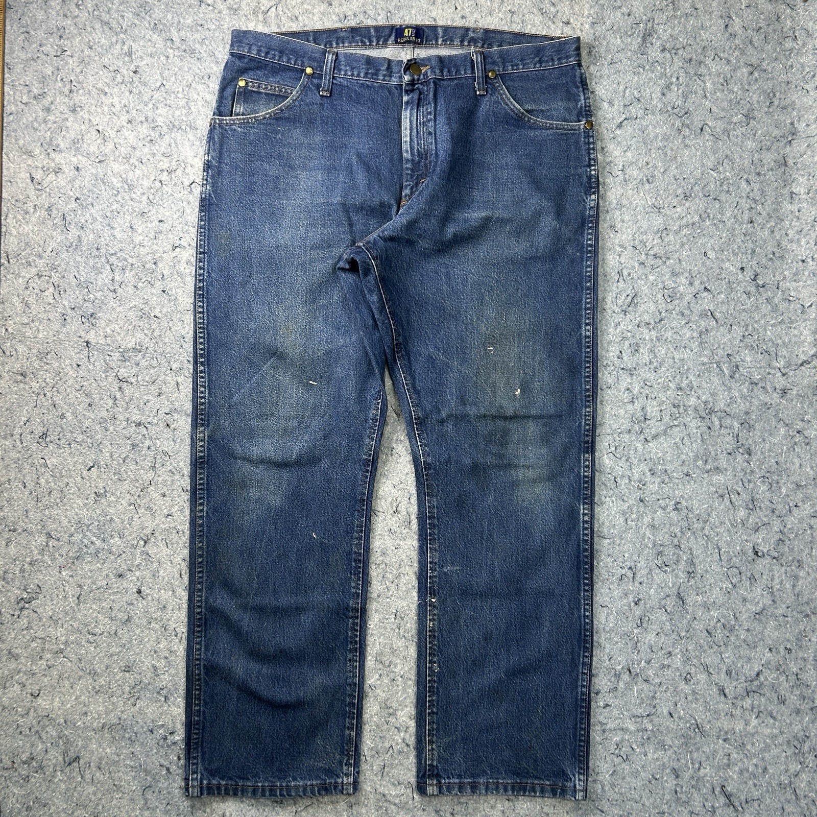 Wrangler 47MWZPW Regular Fit Jeans 38×30 Blue Denim Made in Mexico