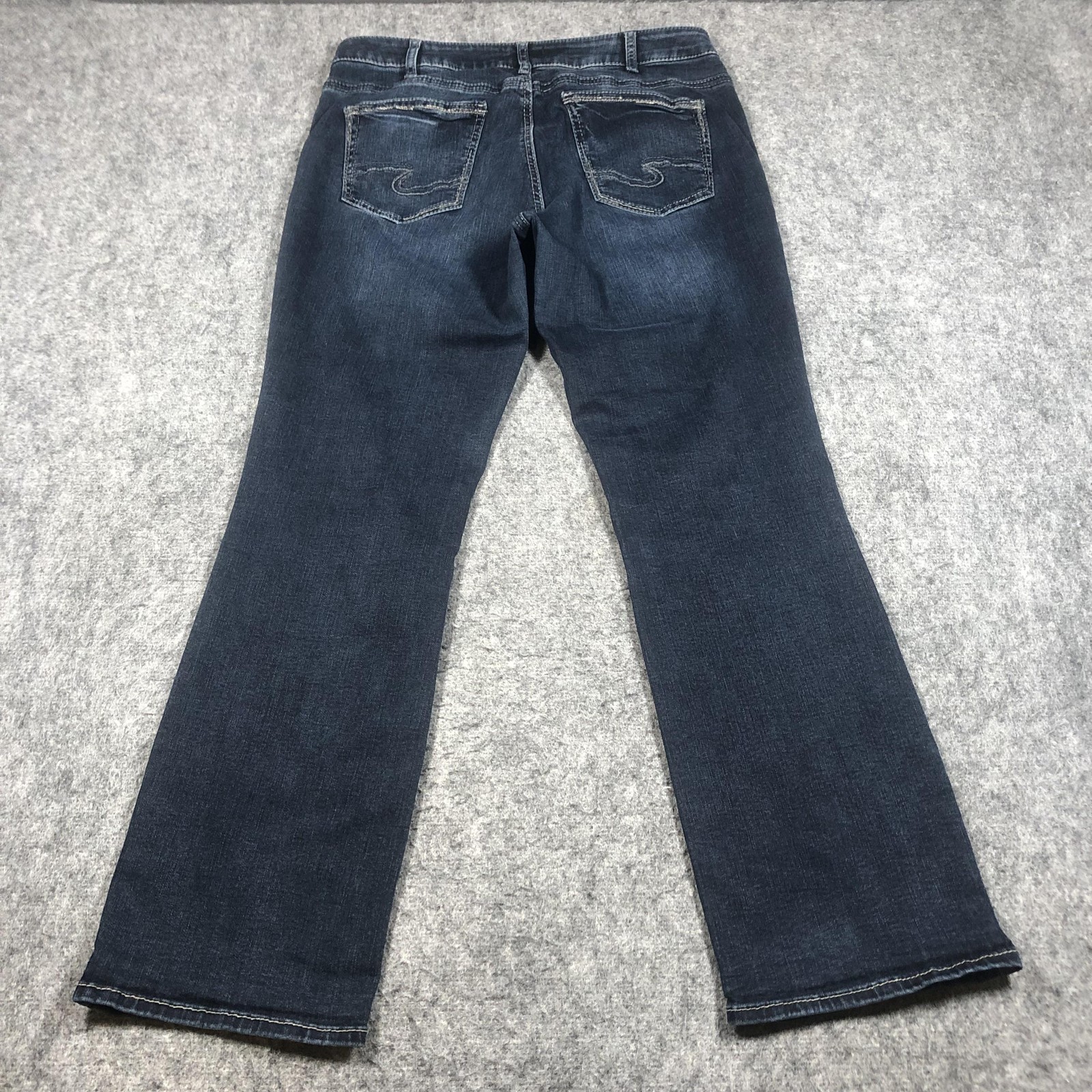 Silver Jeans Co Suki Slim Boot Jeans Womens 12 Dark Wash Mid Rise Stretch Denim