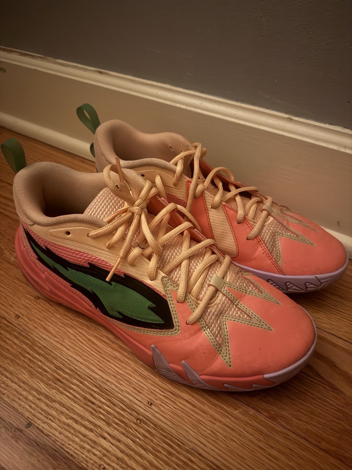 PUMA Scoot Zeros “Georgia Peach” Men’s 9.5 Low Top Lace-Up Basketball 379908-07