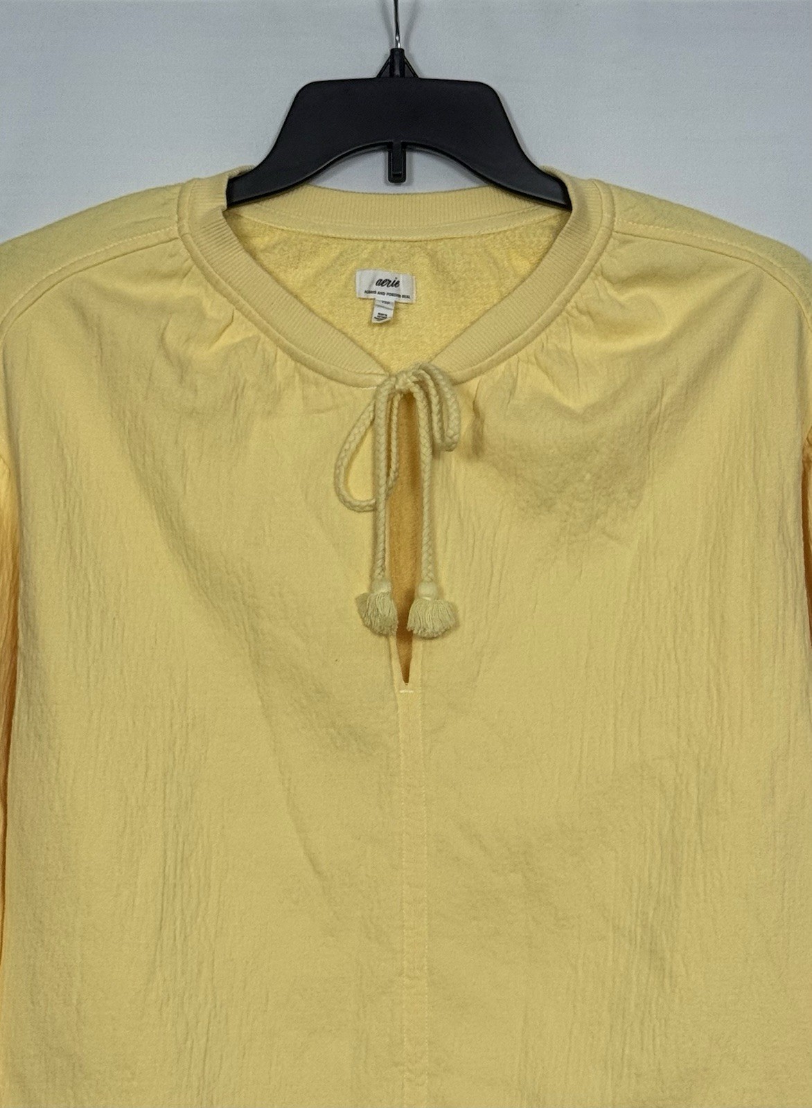 Aerie Women’s Easy Street Sweatshirt yellow Notes Color S