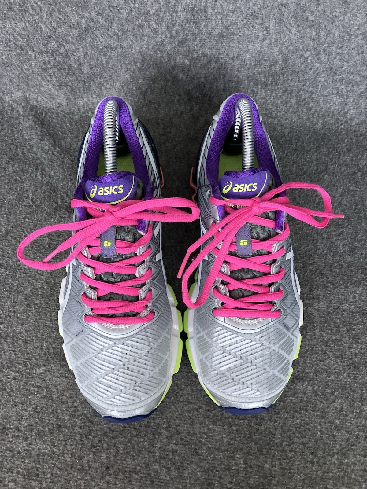 Asics Gel Kinsei 5 Womens 7.5 Silver Multicolor Y2K Trainer Shoes Sneakers T3E9J