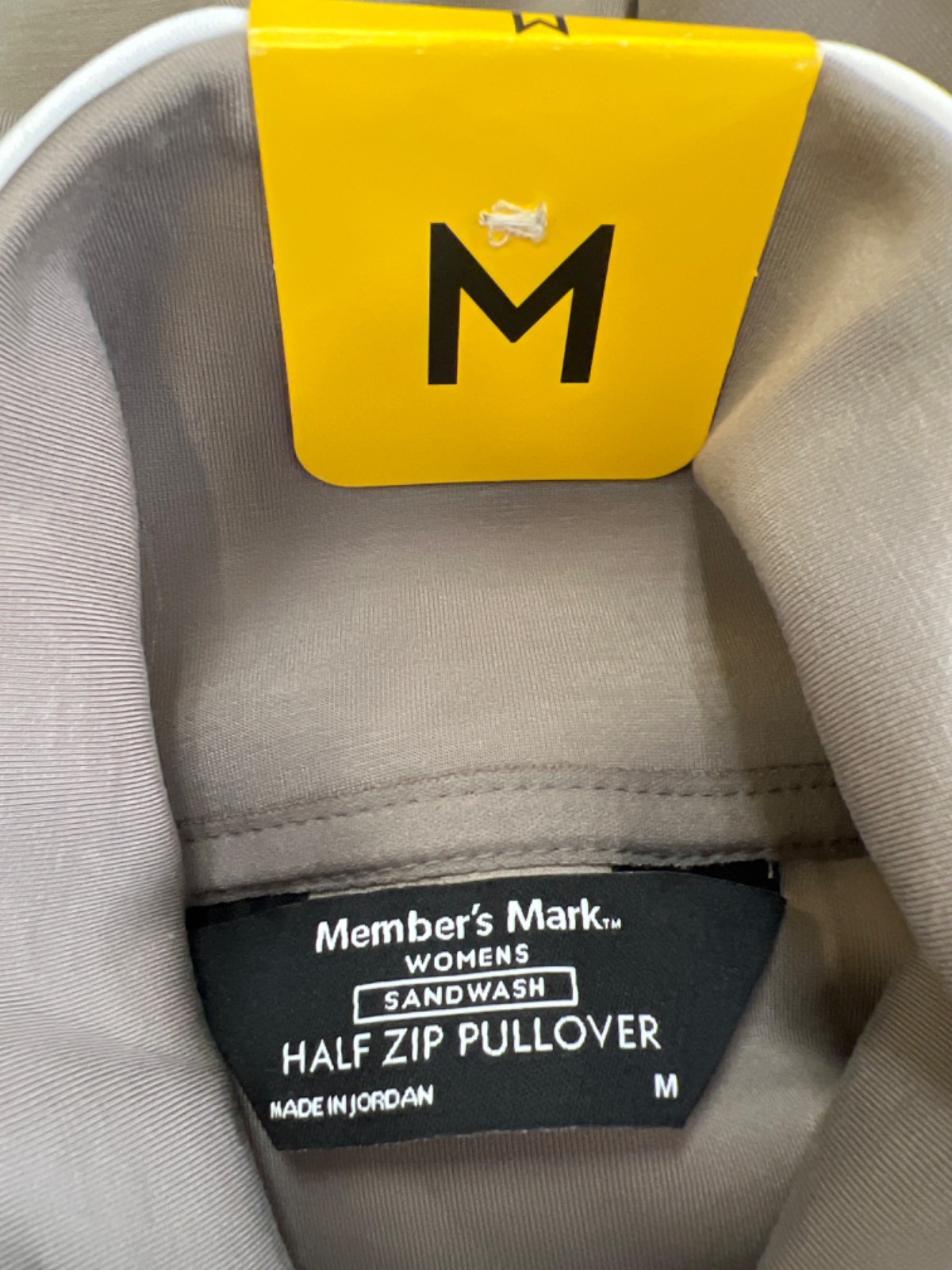 Member’s Mark Women’s Gray Sandwash Half Zip Pullover Jacket – M