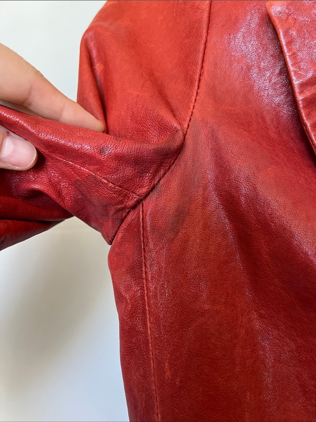 Elizabeth and James Red Leather Blazer Jacket