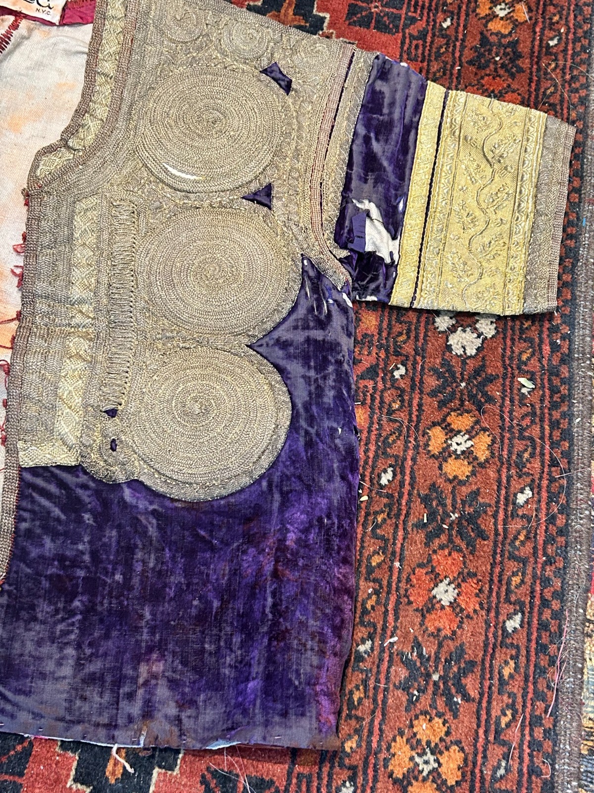 Antique Moroccan Jacket Gold Embroidered