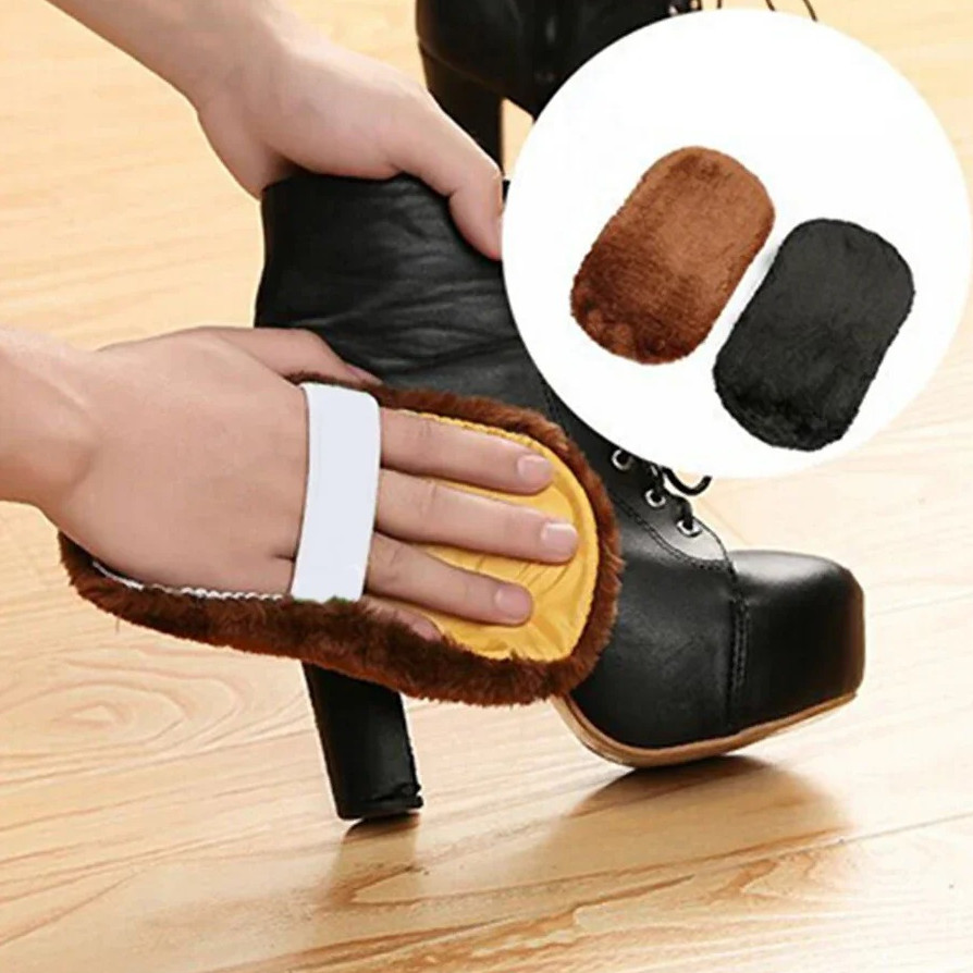 Soft Plush Shoe Polishing Glove – Multi-Functional Leather Cleaner & Shine Cloth