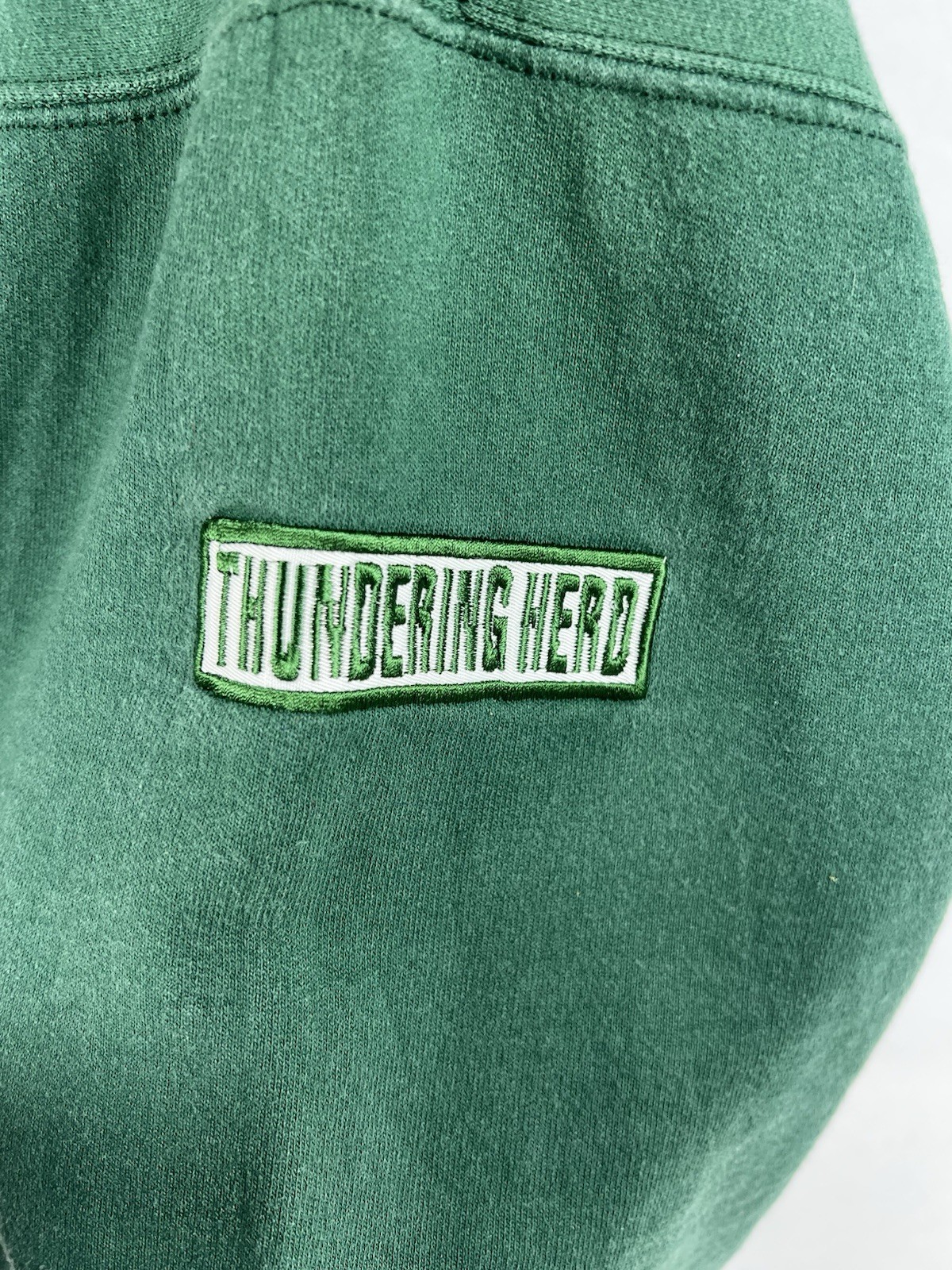 Vtg 90s Marshall University Sweatshirt USA Made Thundering Herd Green Crew XL