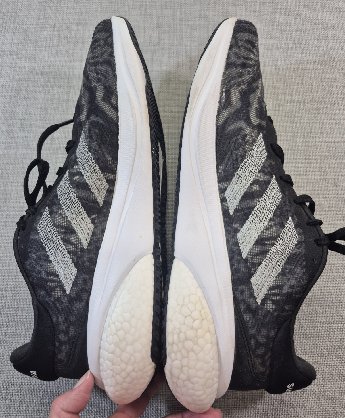 Adidas Supernova 3 Black Geometric Running Sneakers US Size 12.5 – EU 47 1/3