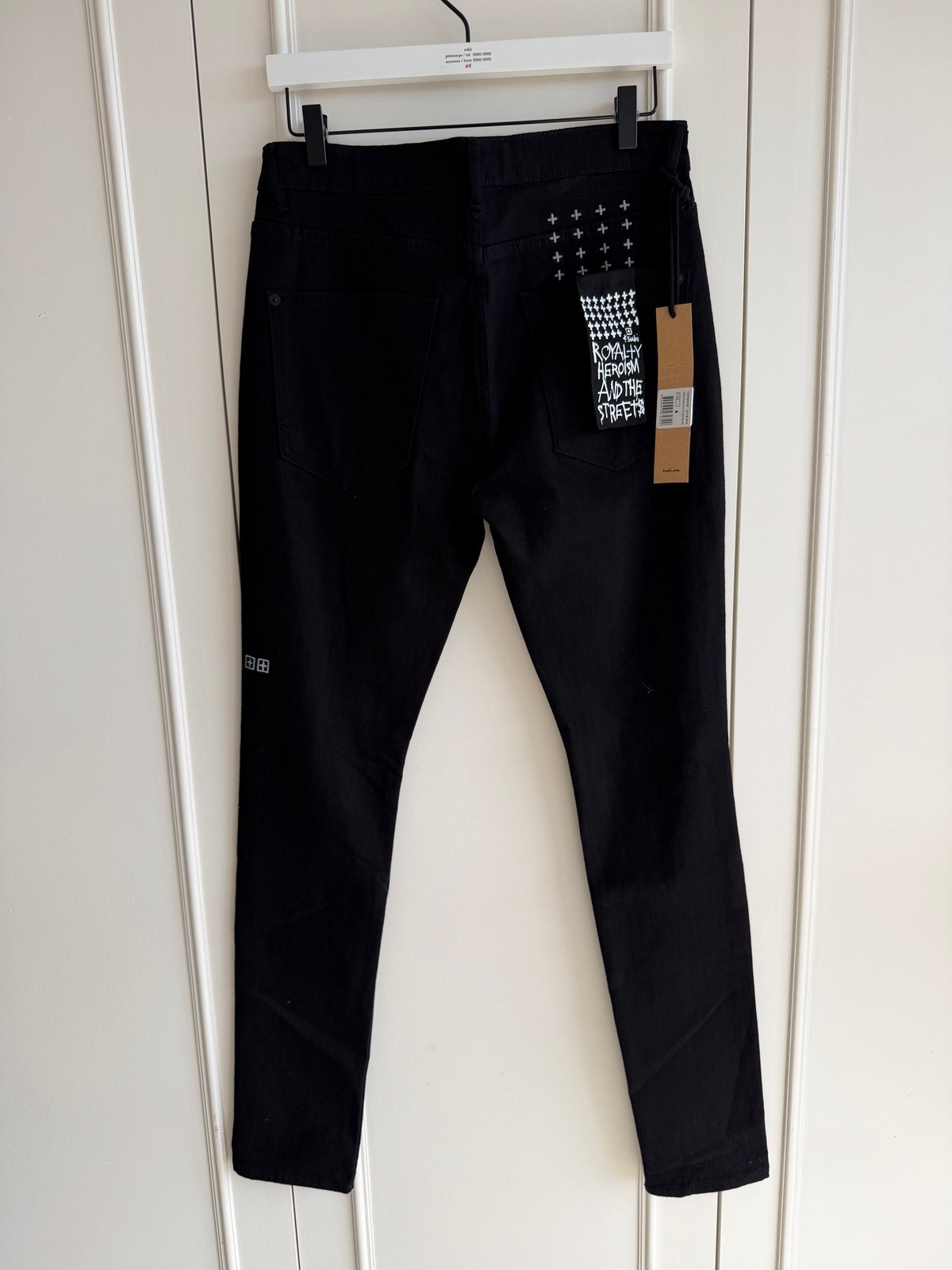 new Ksubi mens jeans van winkle ace black slice m rip 32