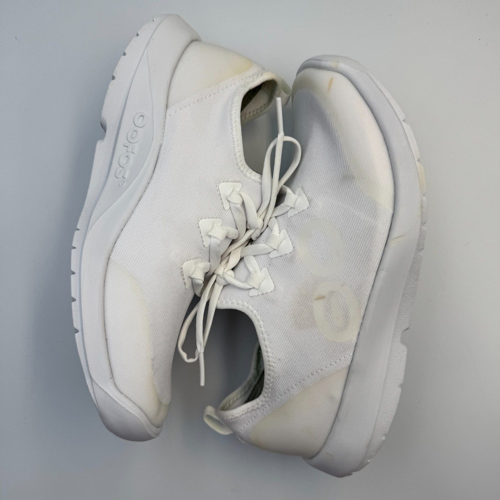 Oofos Oomy Stride Mens Size 9 Chalk White Running Walking Shoes Sneakers