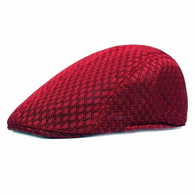 Men’s Mesh Summer Hat Newsboy Beret Gatsby Cap Ivy Hat Golf Sun Flat Cabbie US