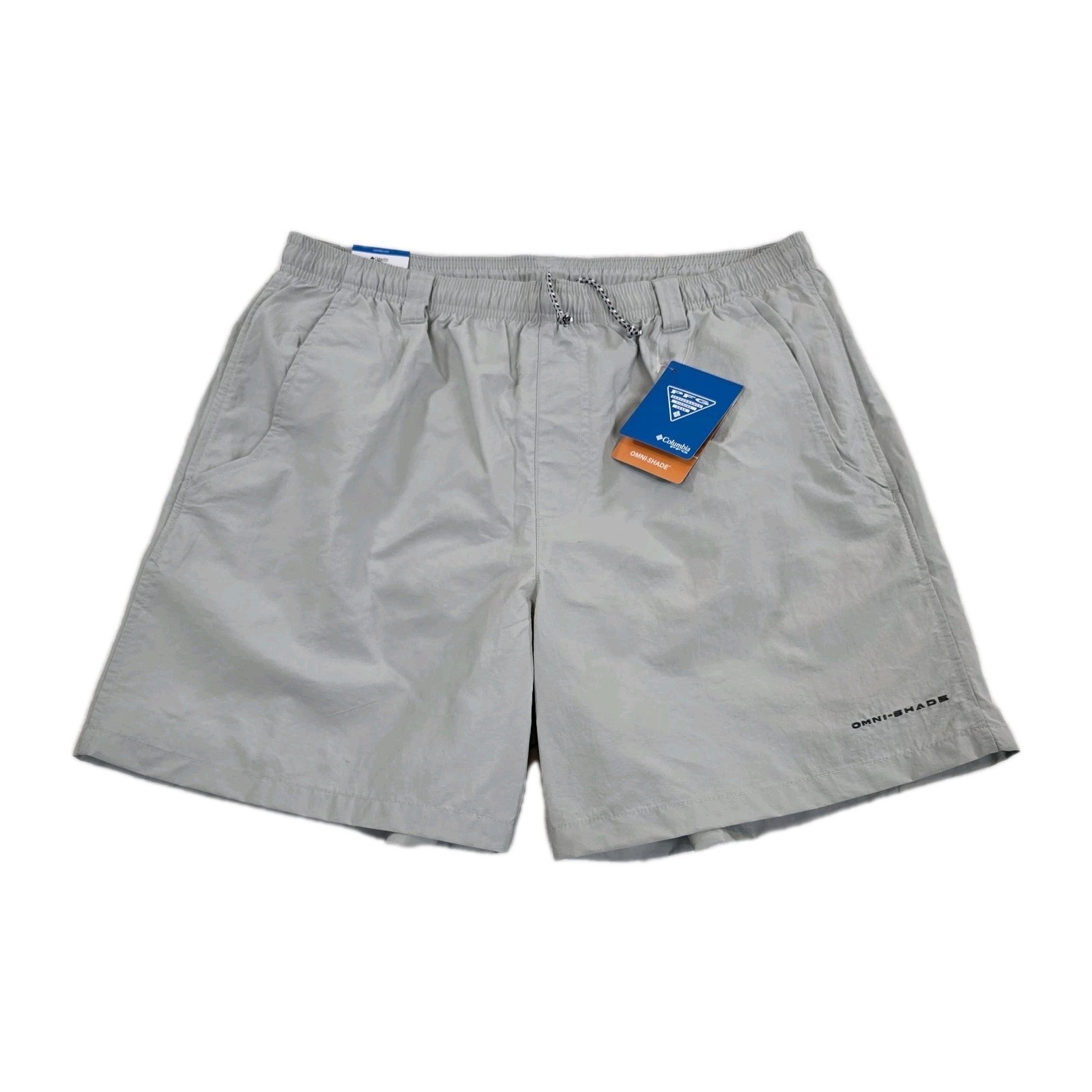 Columbia PFG Shorts Mens M Gray Backcast IV 6 In Omni-Shade Swim Trunks