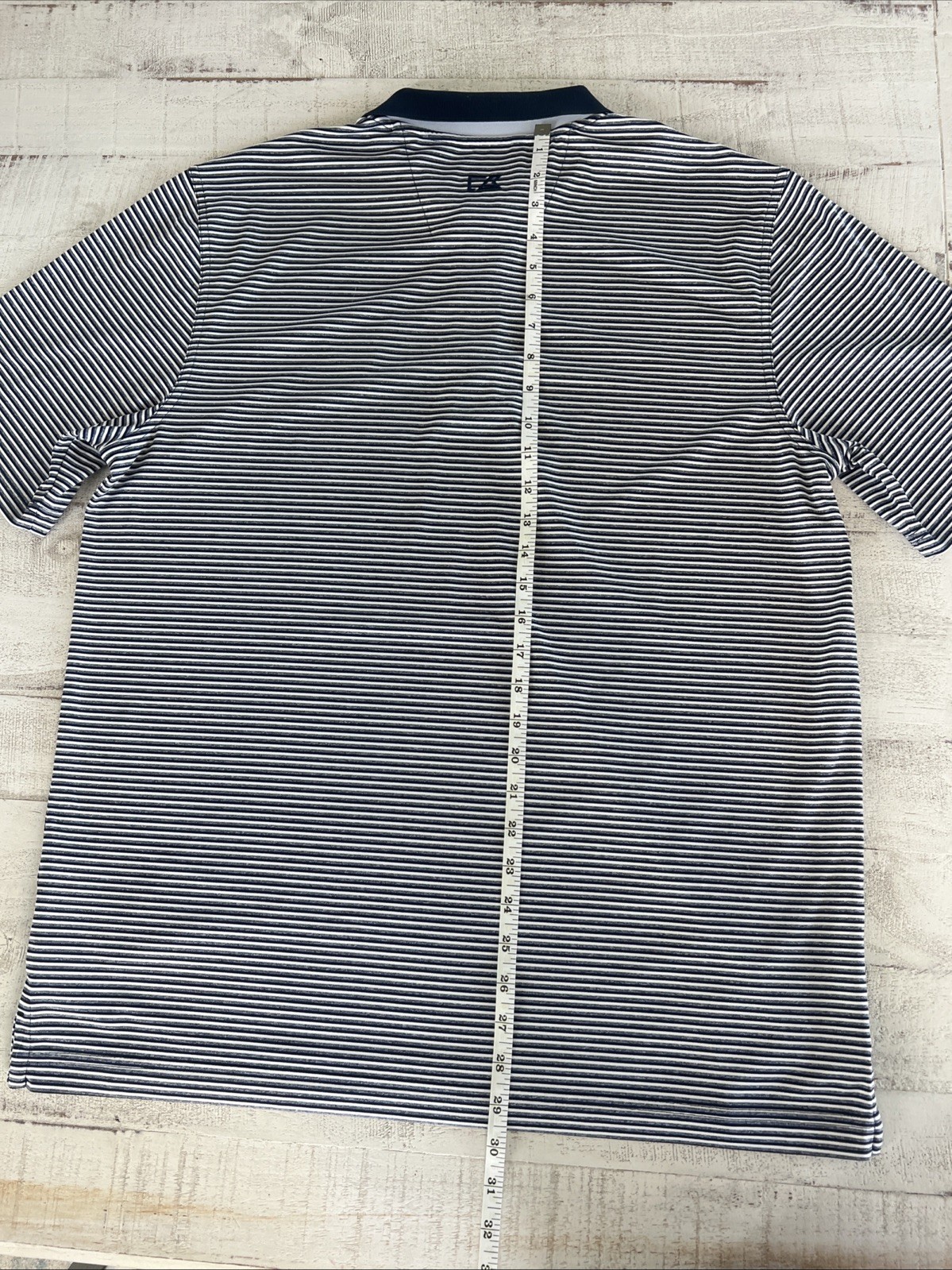 Cutter & Buck Houston Texans STM Navy And White Striped Polo Men’s Large