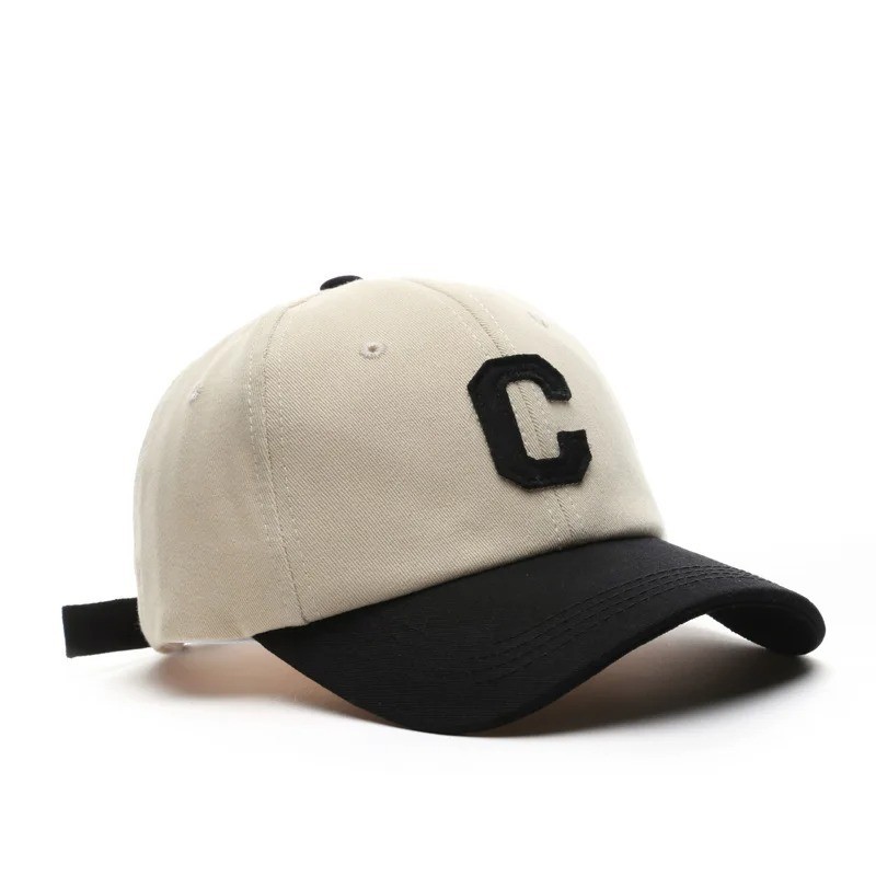 Cotton Unisex Baseball Cap Letter C Patch Snapback Adjustable Summer Hat