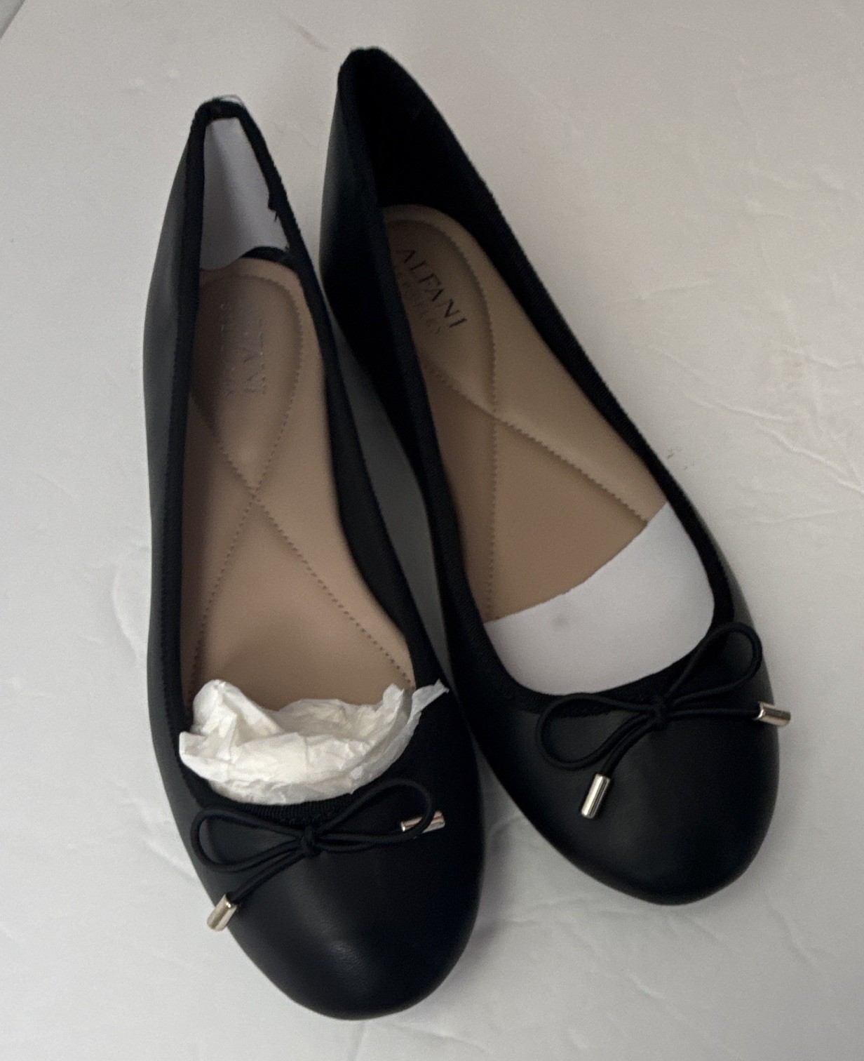 Alfani ALEAAP Women’s Black Ballet Flats Slip-On Cushioned Comfort Casual US 8.5