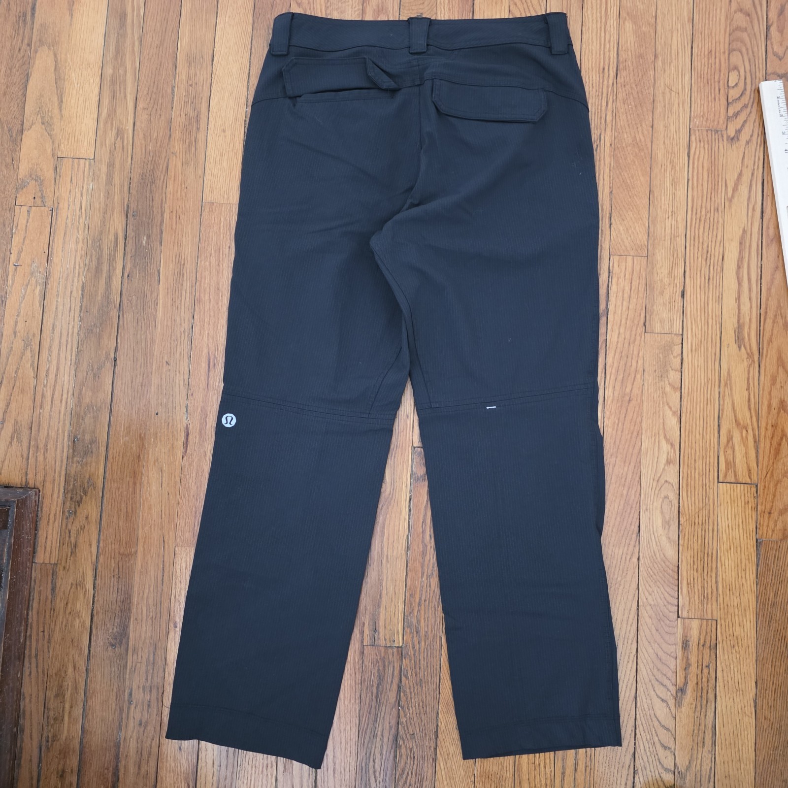 Lululemon Pants Mens Size 32 Black Pinstripe Slate Work To Play Performance Gym