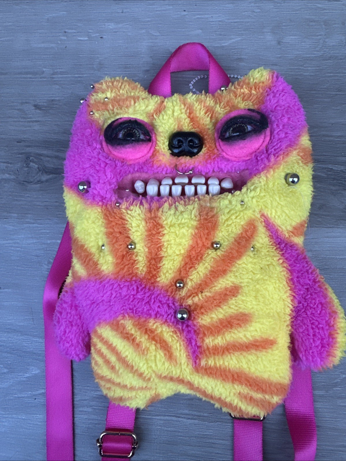 Mini Fuggler Backpack Homemade Adjustable Straps Piercings – Please Read