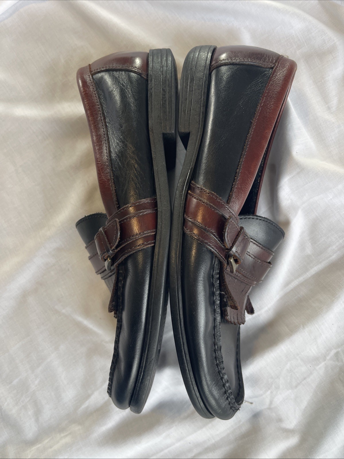 Sperry Top-Sider Tremont Loafers Shoes Mens Size 12 Black Brown Leather Kiltie