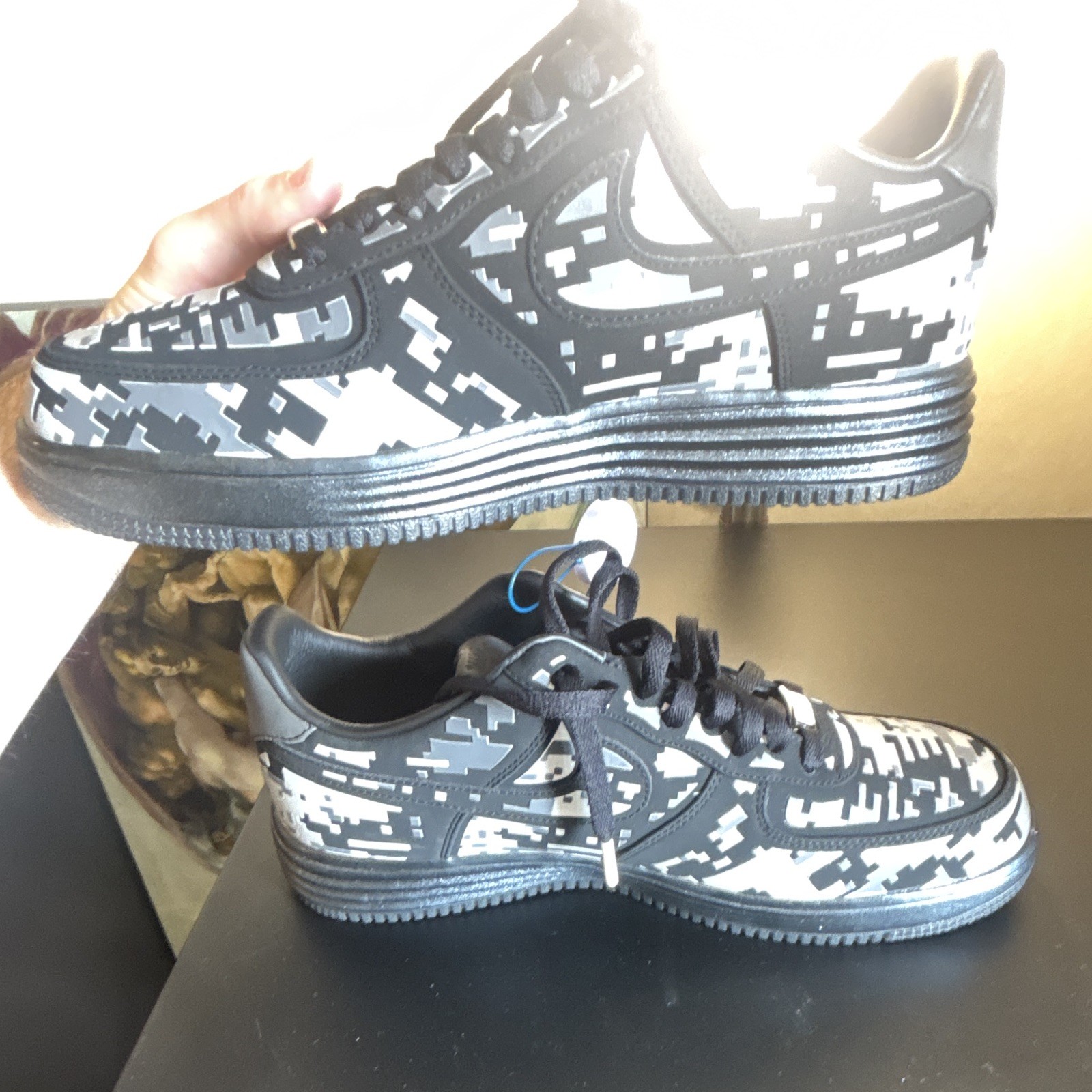Nike Lunar Force 1 Digi NRG Men’s Black Athletic Sneakers New w/ Box 557938-001