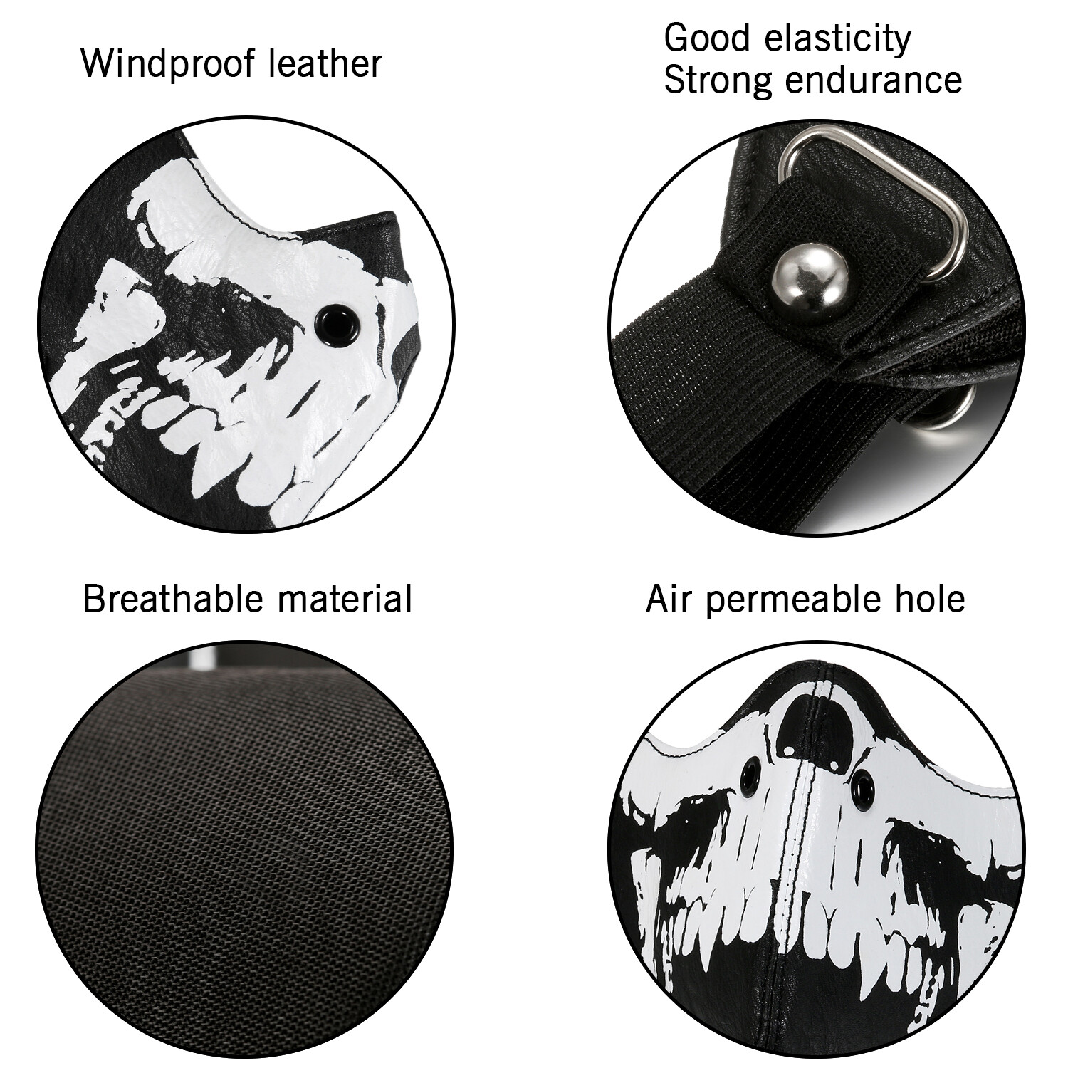 Punk Seal Skull Half Face Mask Ski Neck Snowboard Motorcycle Biker Protection