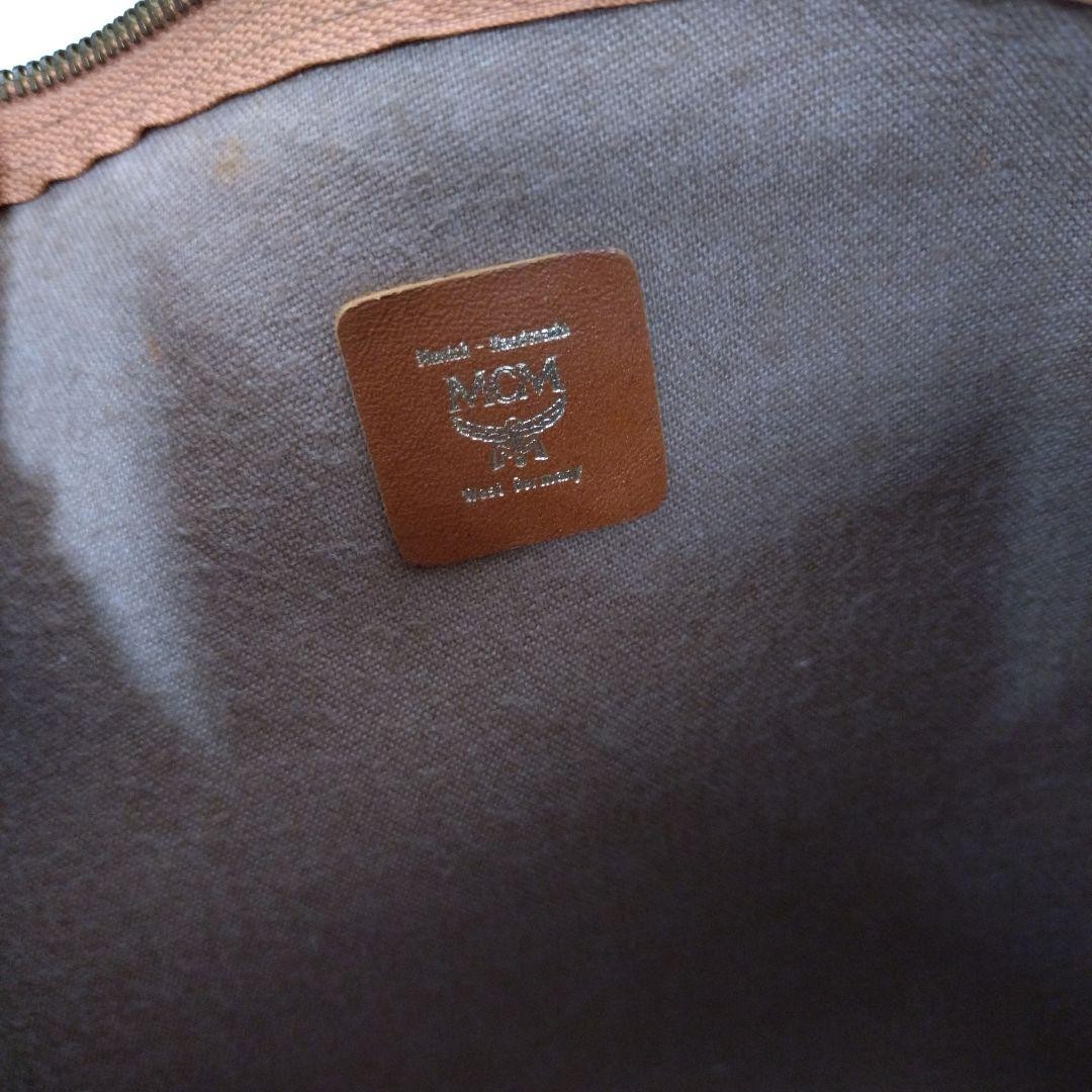 MCM Vintage Clutch Bag Pouch, Leather, 11.6×7.9 inches Used