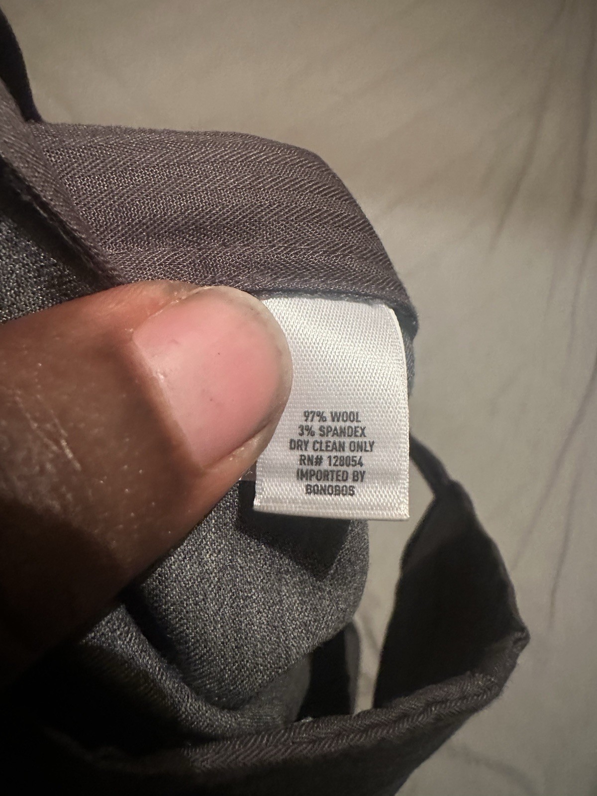 BONOBOS Dark Gray Slim Fit Dress Pants