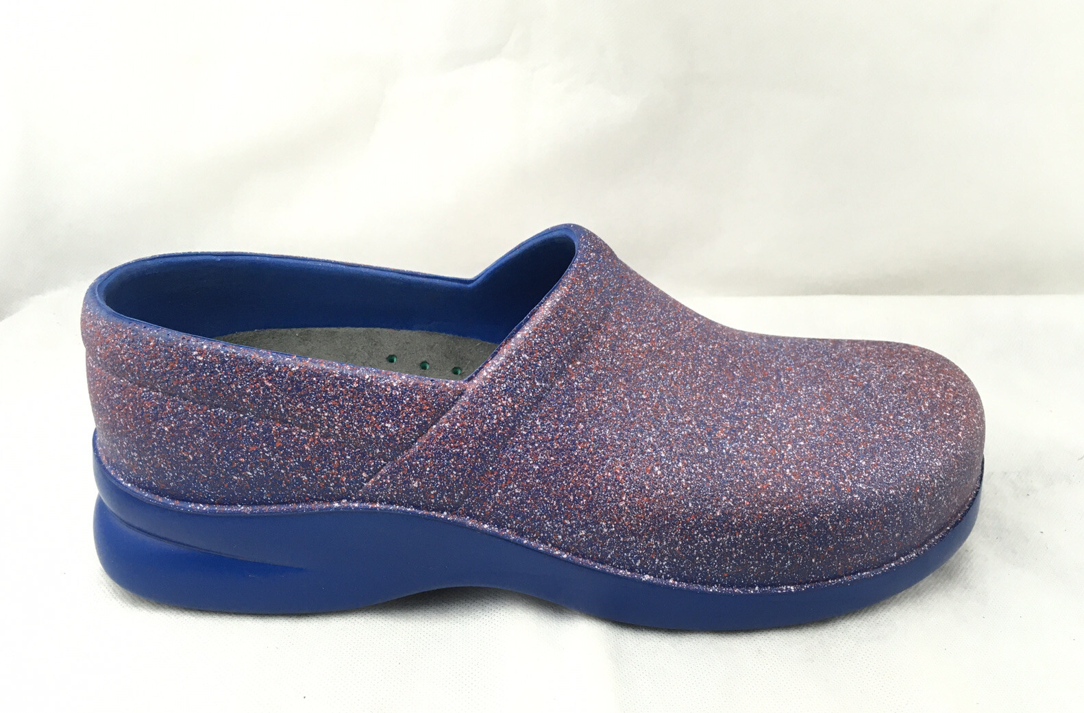 Klogs Womens Size 13 M Paint Splash Clogs Comfort Red Blue White Slip Resistant