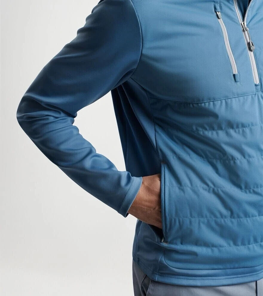 Peter Millar Crown Performance Weld Hybird Quarter Zip Quilted Jacket $225 Small