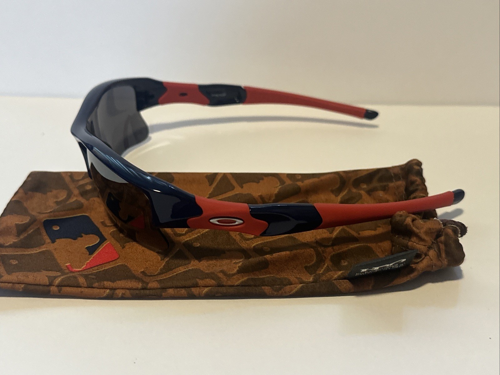 Rare Oakley Flak Jacket XLJ Special Edition MLB Sport Sunglasses Blue Red-24-068