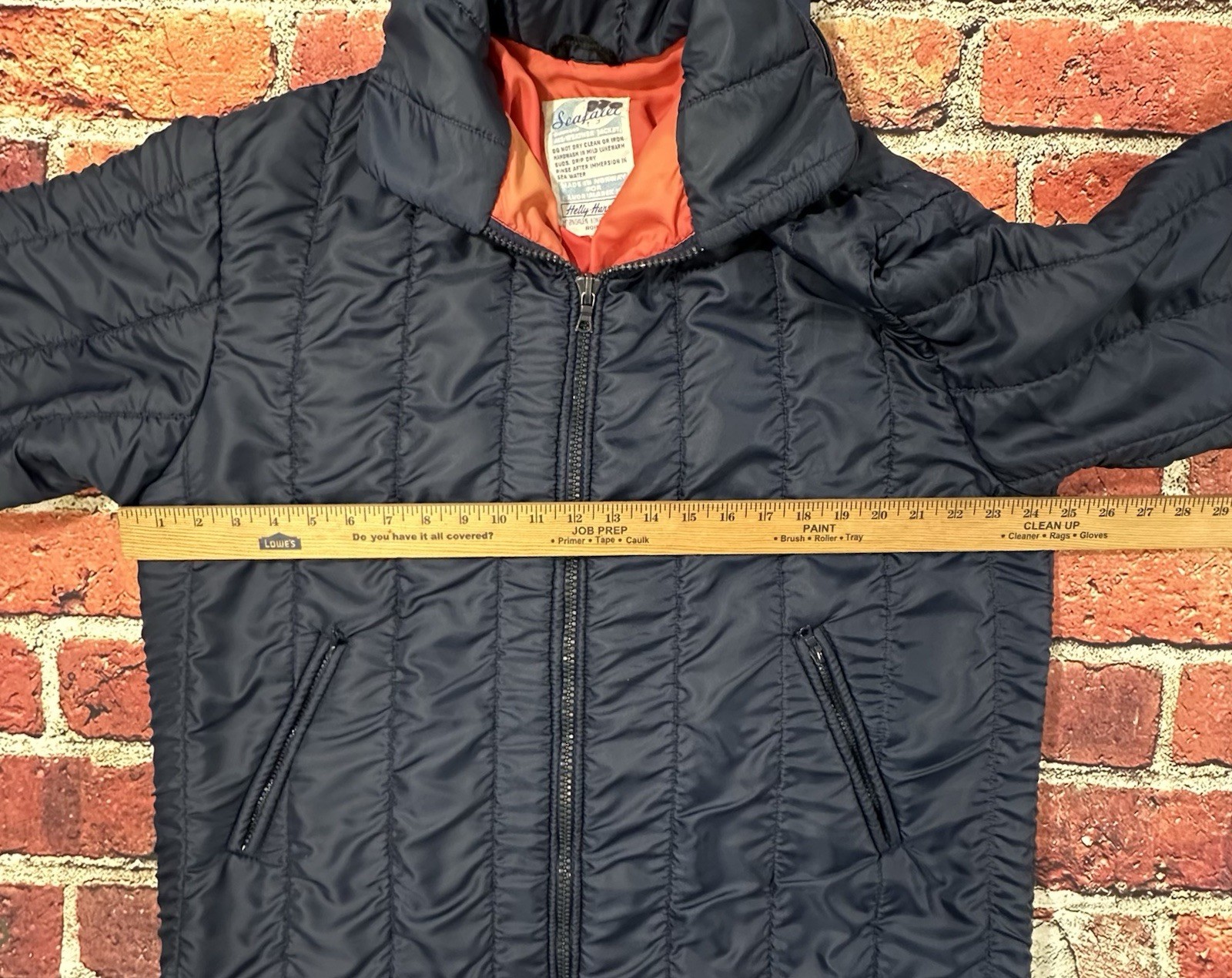 HELLY HANSEN SAILING JACKET SIZE LARGE 1960s 1970s SEAFARER NAVY VINTAGE COAT
