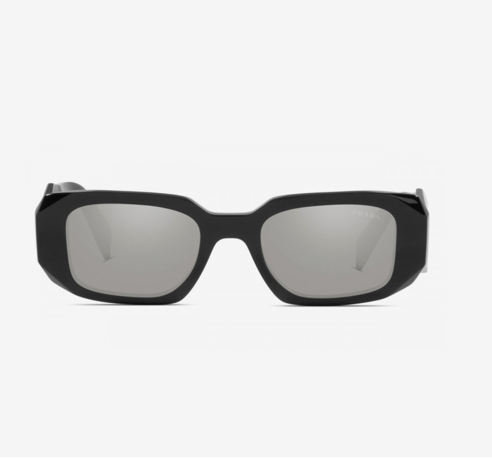 Prada SPR17WS 1AB2B0 49 Black Mirrored Sunglasses PR17WS 17WS 17W