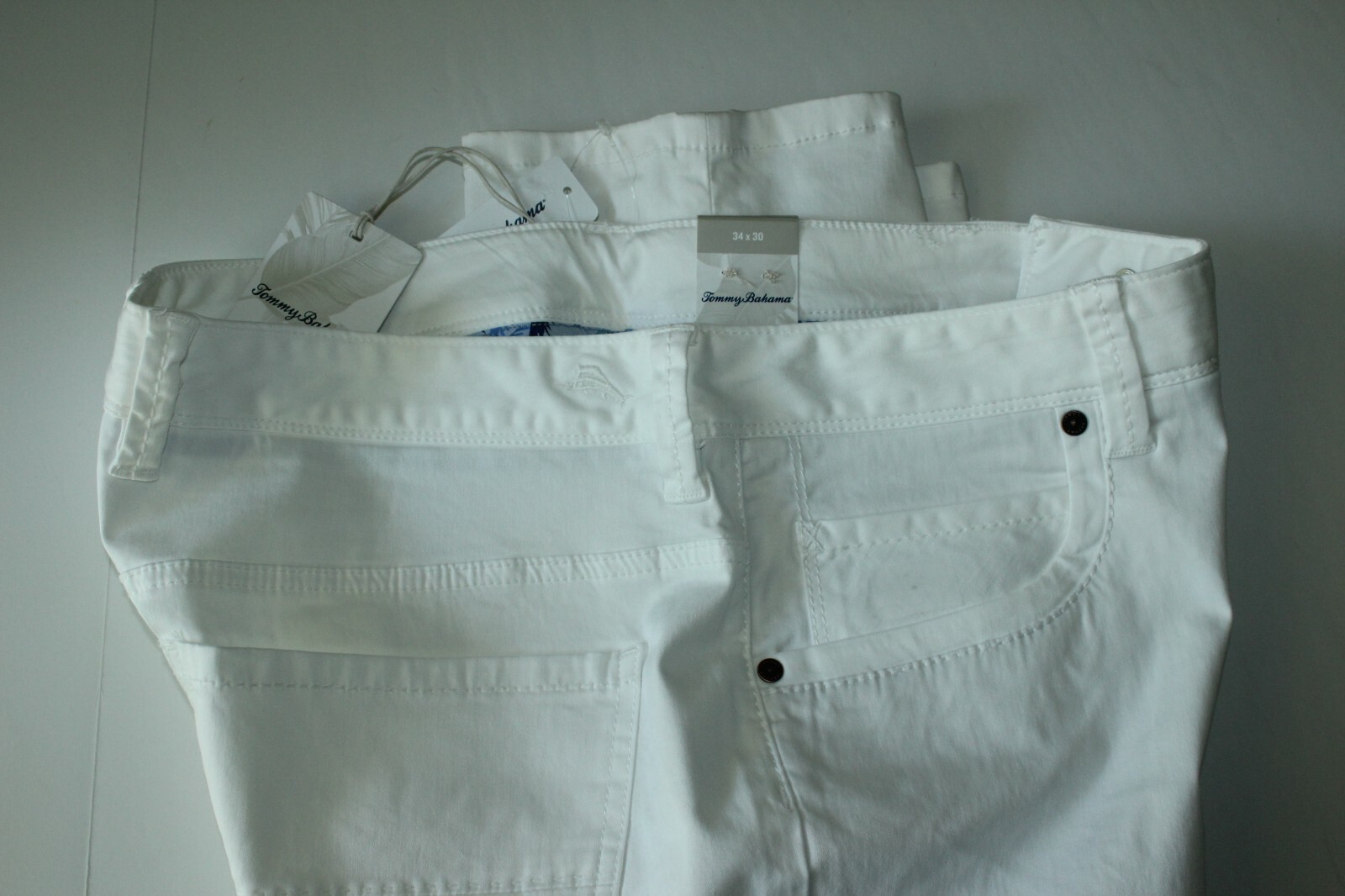 Tommy Bahama Pants Boracay Five Pocket Flat White T115497 New 40×30 40 Waist