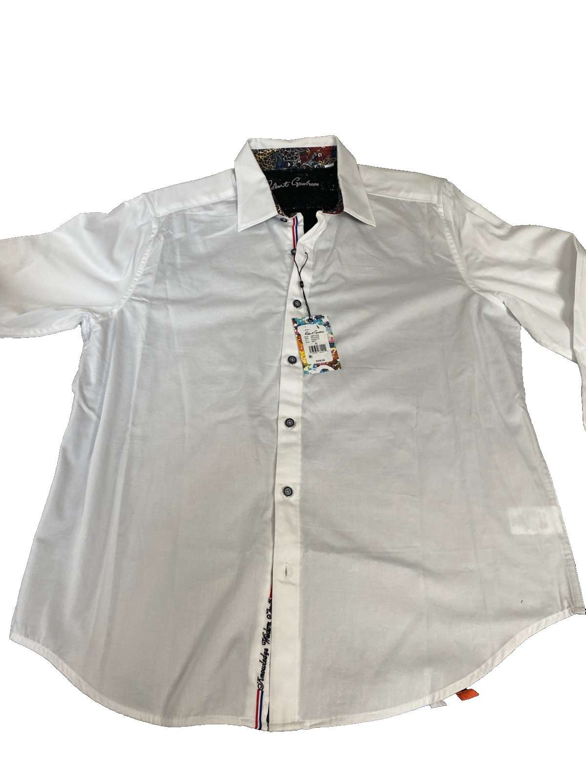 Robert Graham Shirt NWT Button Up Men XL White Carpe Diem Classic Fit NEW $258