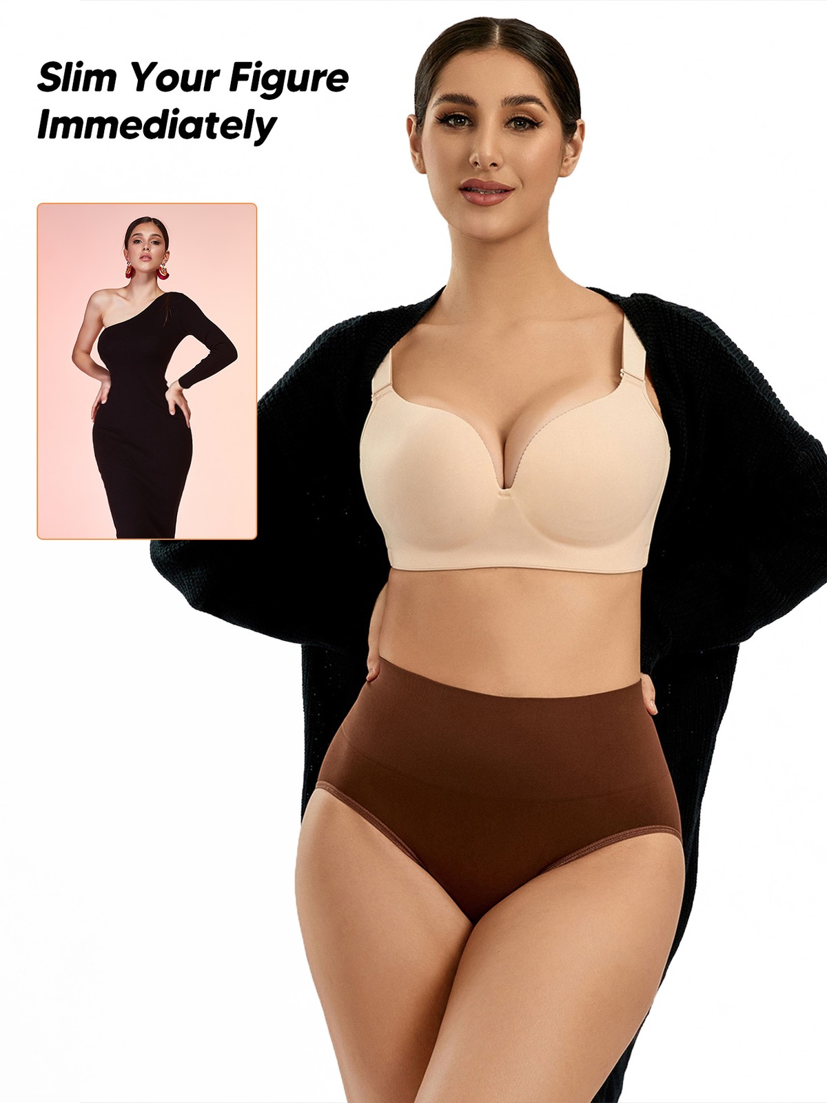 Women High Waist Tummy Control Body Shaper Slimming Shapewear Underwear Panties