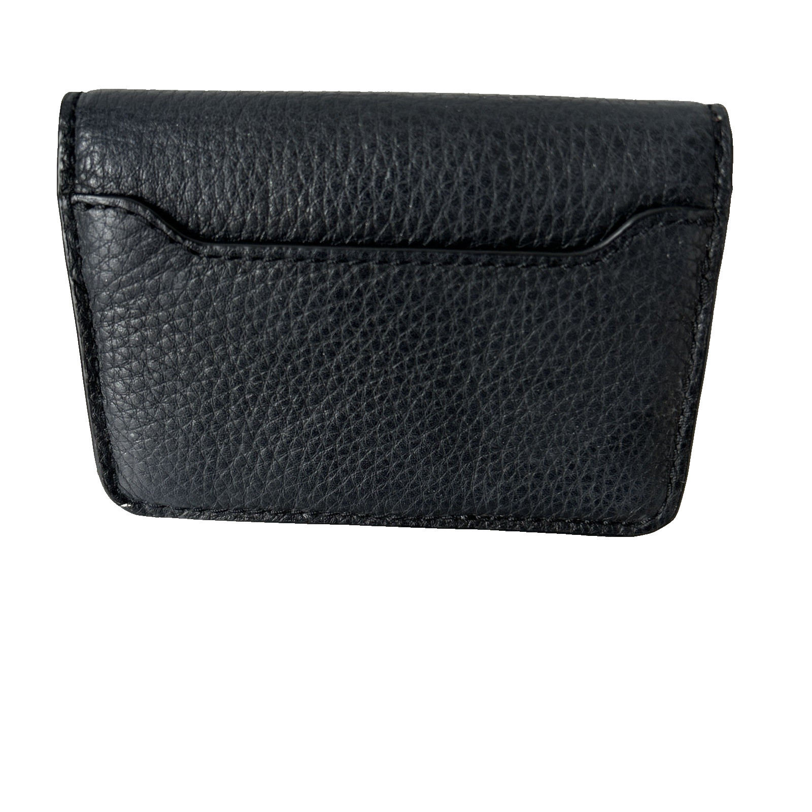 Marc Jacobs Card Case/Cardholder Black Leather Unisex 4.3″ x 3″ Snap Button