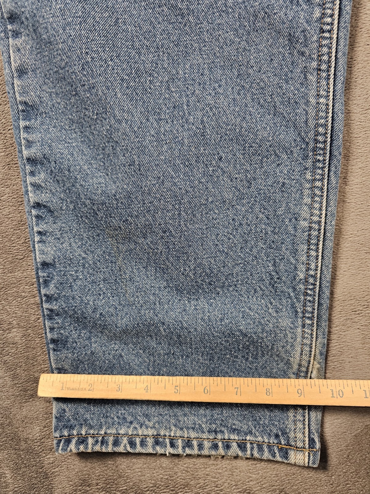 Carhartt B172 Relaxed Fit Tapered Flannel Lined Jeans Mens 42×32 Dark Stone
