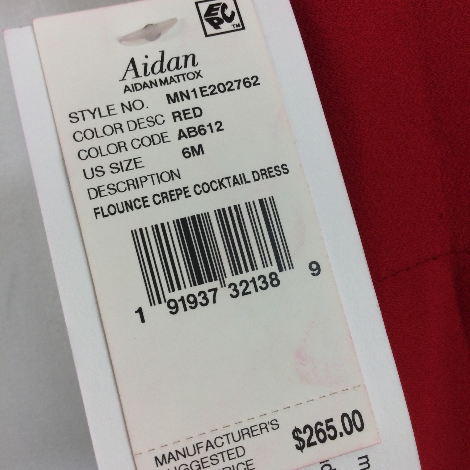 Aidan by Aidan Mattox Women Off-the-Shoulder Flounce-Trim Crepe Cocktail Dress 6