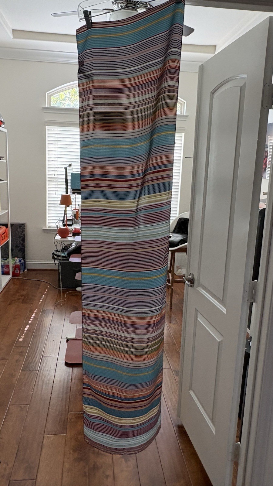Vintage Corcoran Gallery Silk Scarf Gene Davis Stripe Color Field Pop Art Long