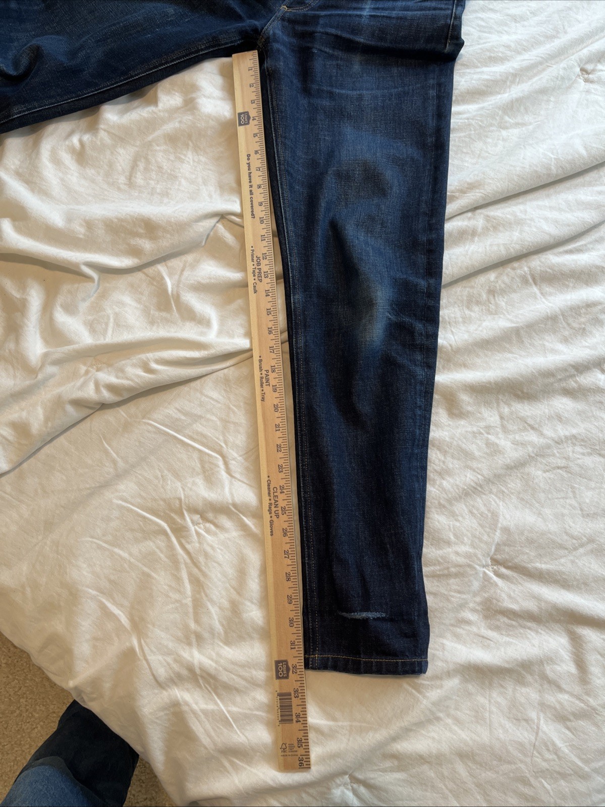 Asket Raw Denim Jeans – 31×34 (Fits 32×29 Cuffed) – Dark – 100% Organic Cotton