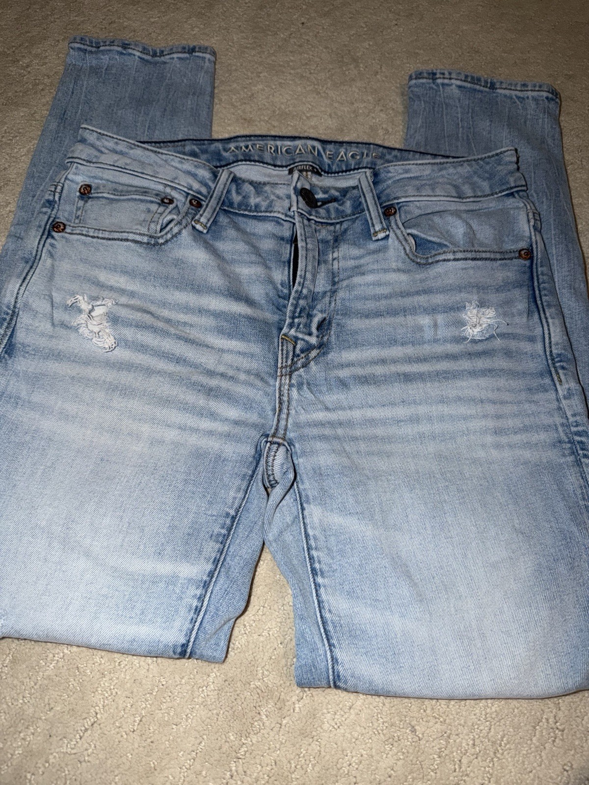 American Eagle Men’s AirFlex Light Wash Skinny Fit Denim Jeans 28×30