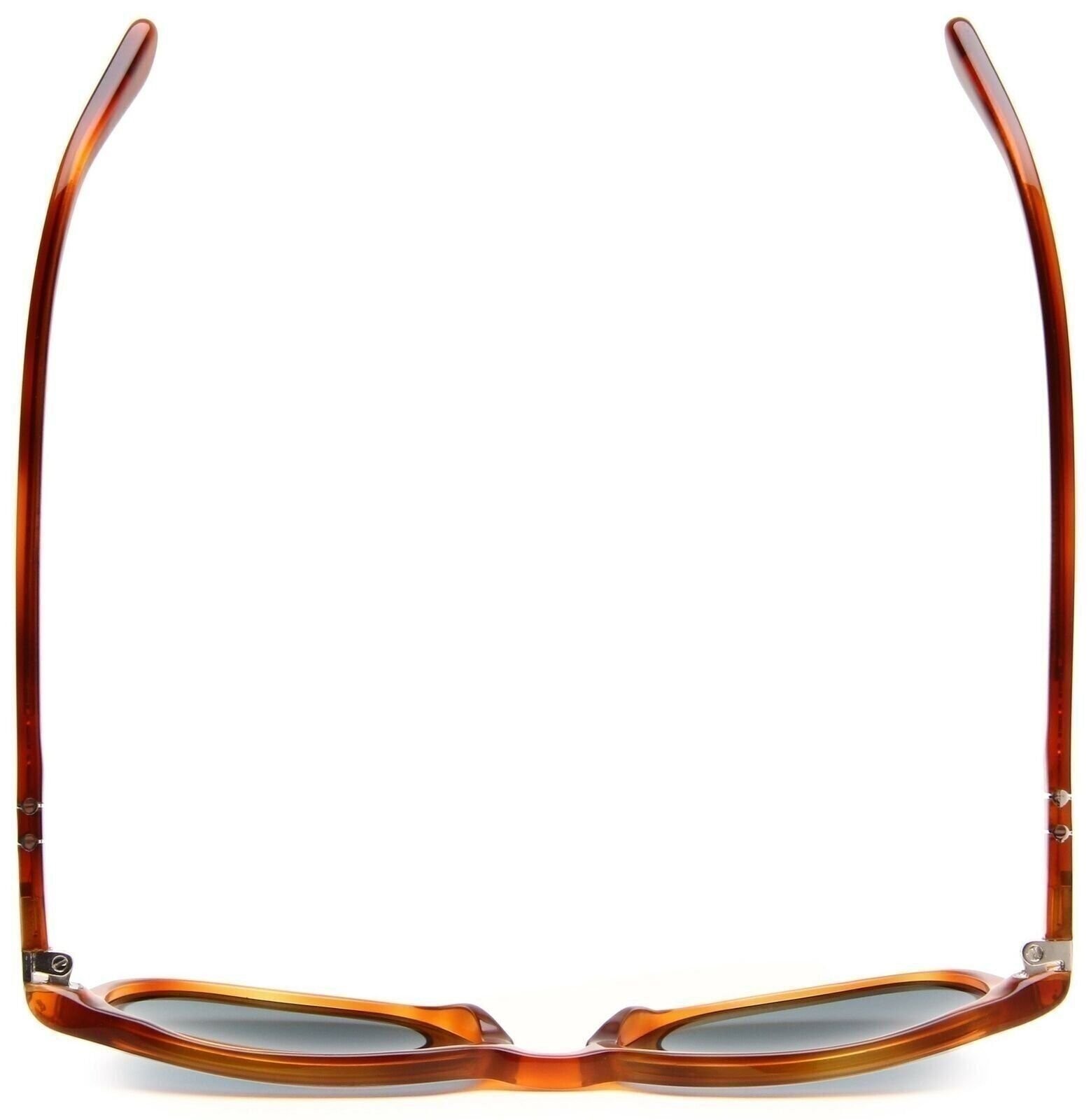 Persol Men’s 0PO3019S 96/56 55 Square Sunglasses,Light Havana Frame/Blue Lenses