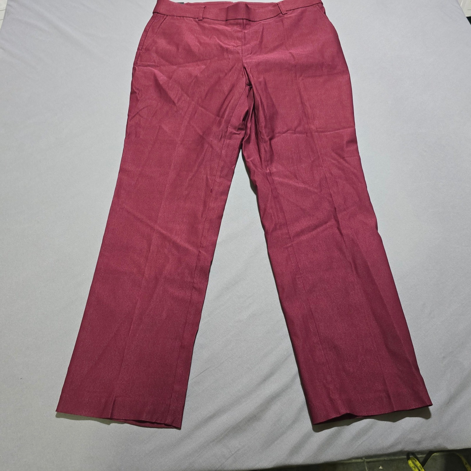 new Rafaella Stretch Pant Women Size 14 Windsor Wine Straight Leg NWT