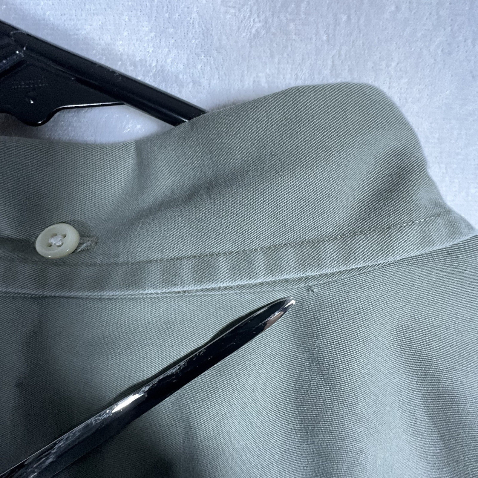 Norsport Button Down Shirt Men’s XL Tall Long Sleeve Cotton Green Nautical Logo