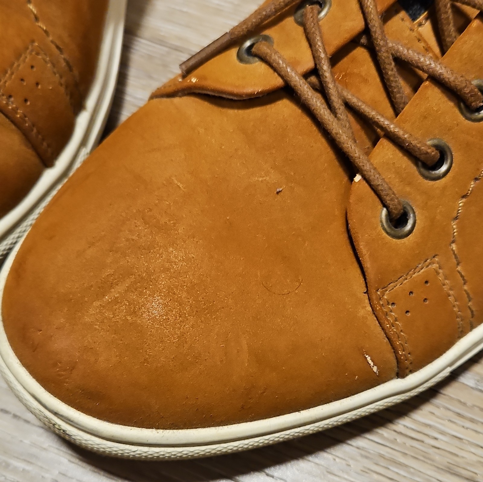 Men’s Brown Lace-Up Casual Sneakers US 12 Round Toe Design 30241