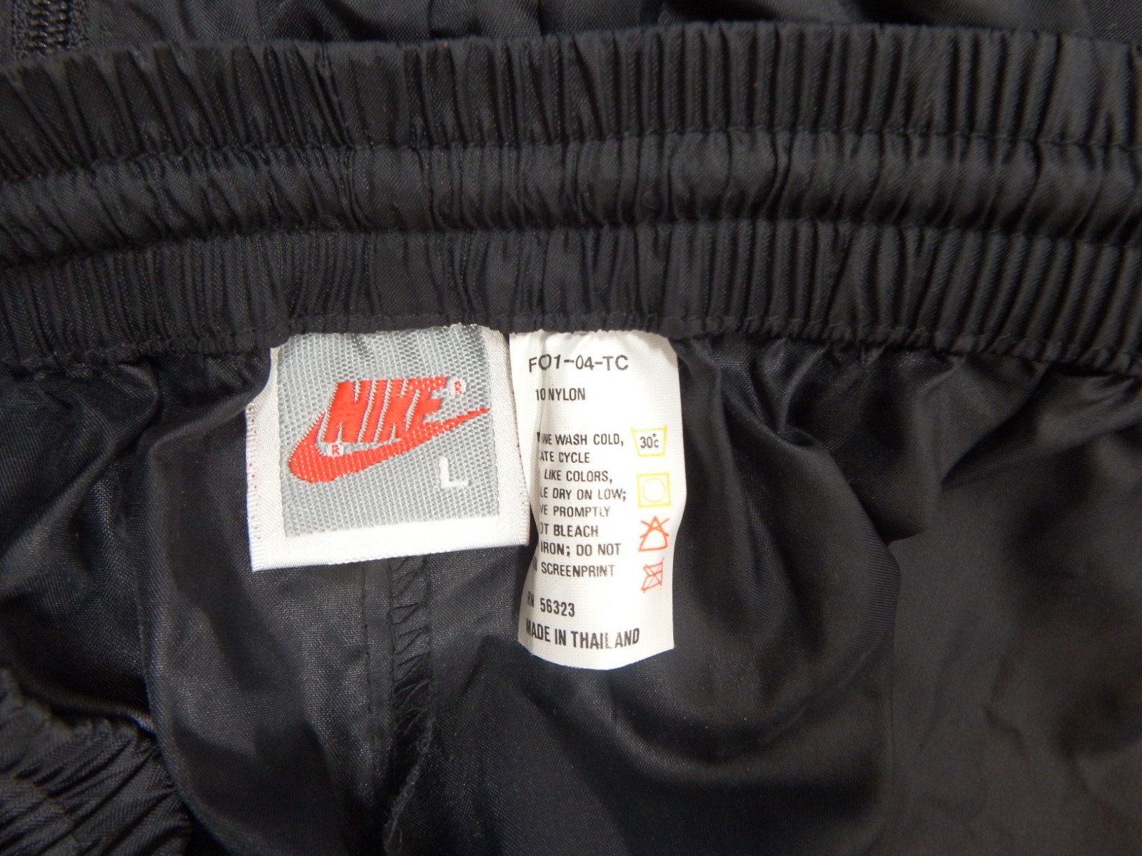 Vintage Nike Windbreaker Track Pants Retro 90s Black Neon Pink Blue Gray Tag L
