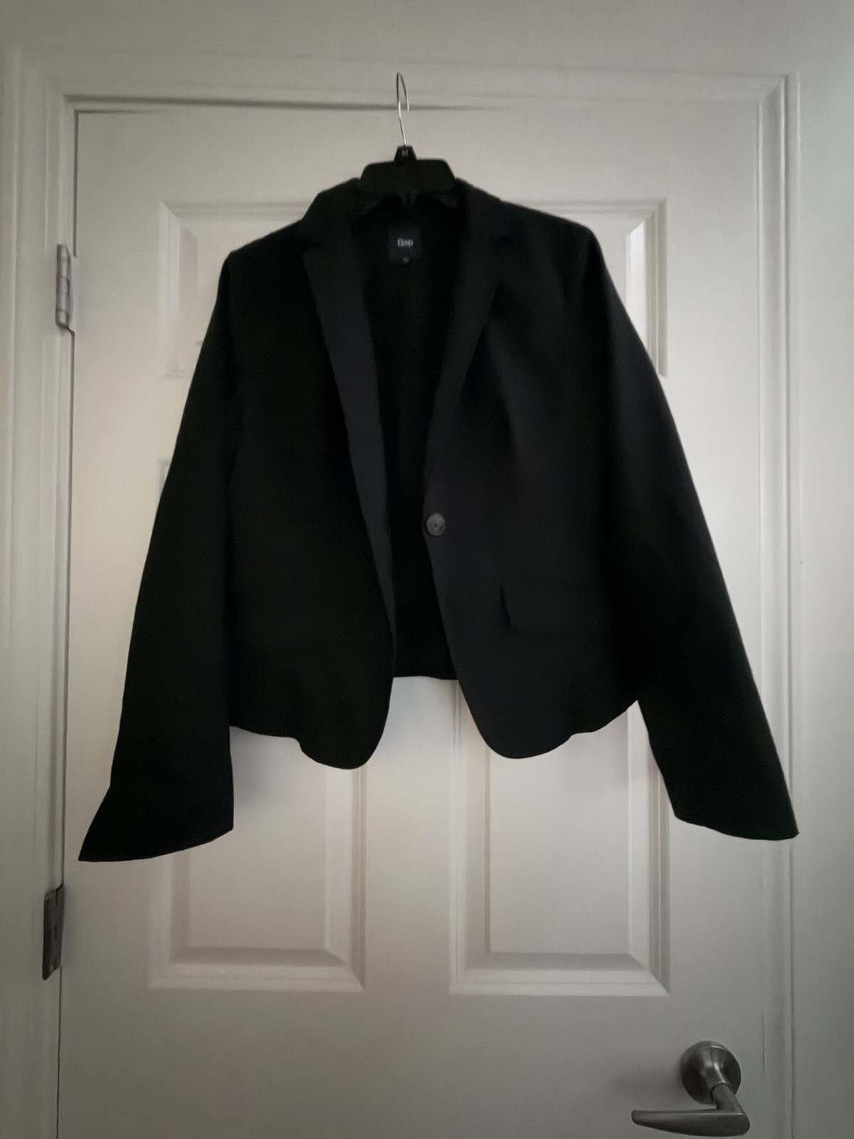 Basic Wardrobe Black Fitting Blazer Gap Size M Genuine Wool Mixed Fabric Lined