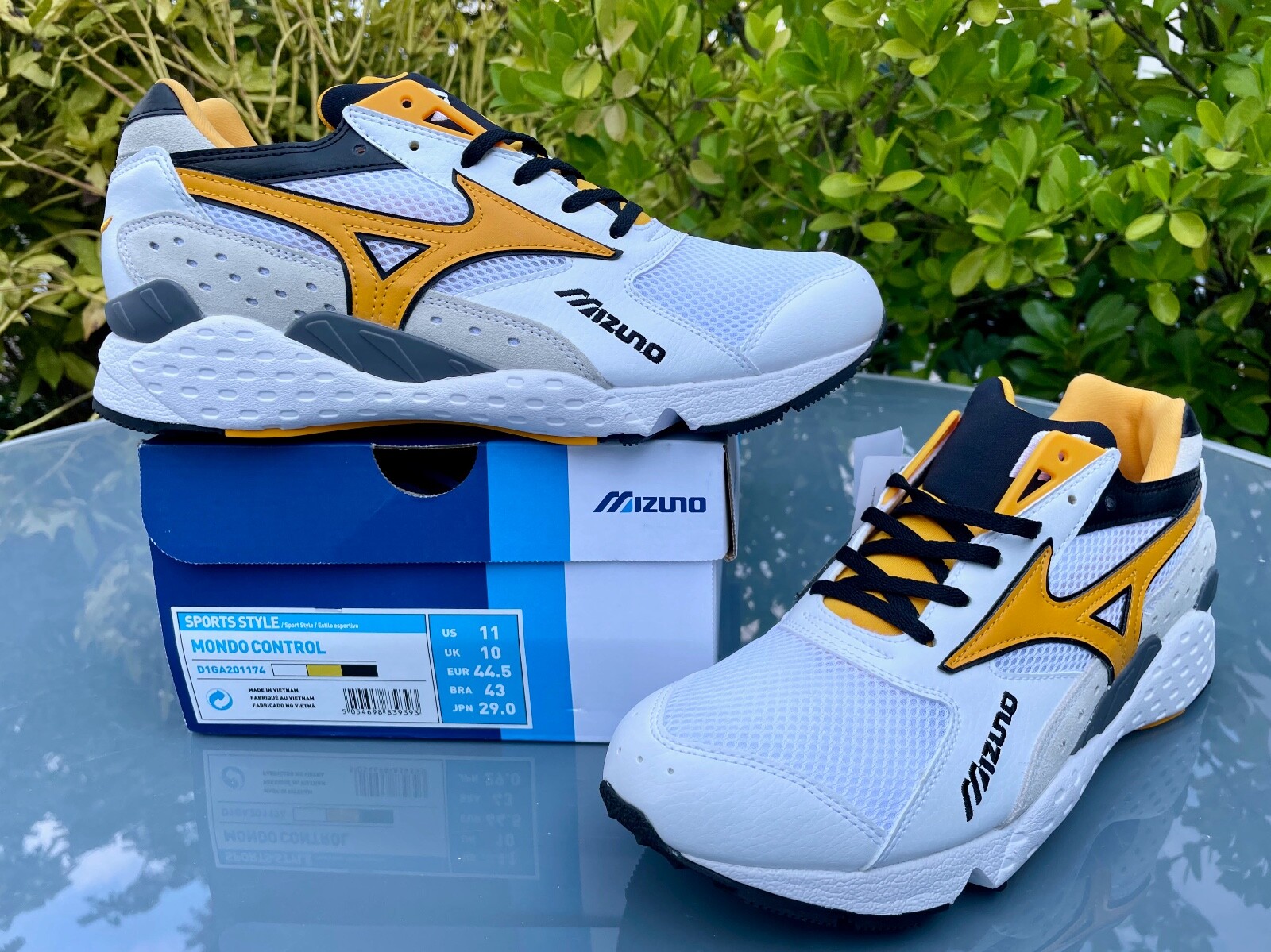 Mizuno Mondo Control White Yellow (2020) EUR 44.5 US 11 UK 10 D1GA201174
