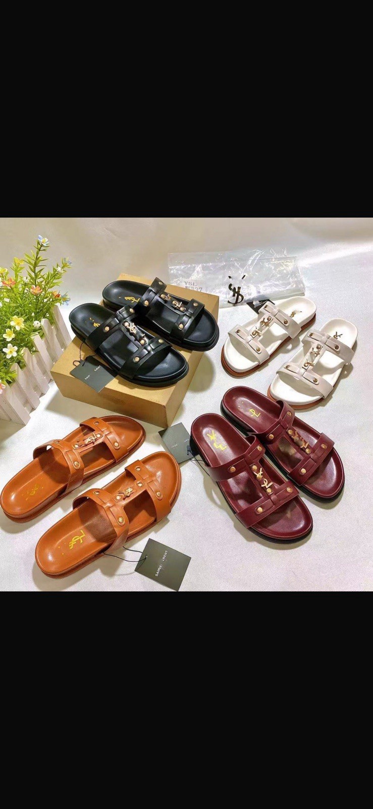 Saint Laurent Paris Women’s Sandals Black size 37,38,39,40,41