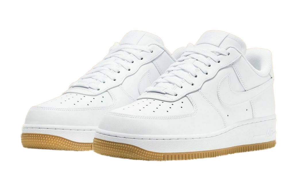 Men’s Nike Air Force 1 ’07 White/White-Gum Light Brown (DJ2739 100)